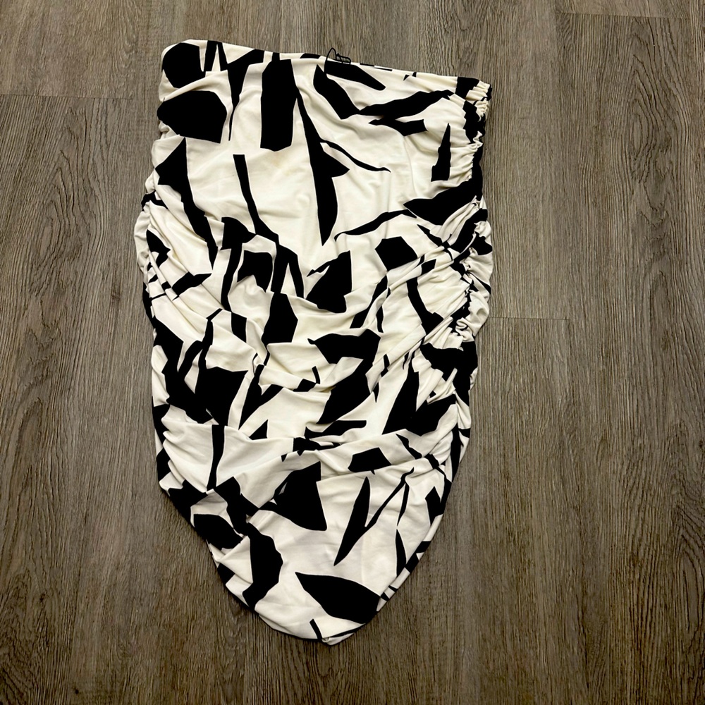 Abstract Black and White Women's Skirt